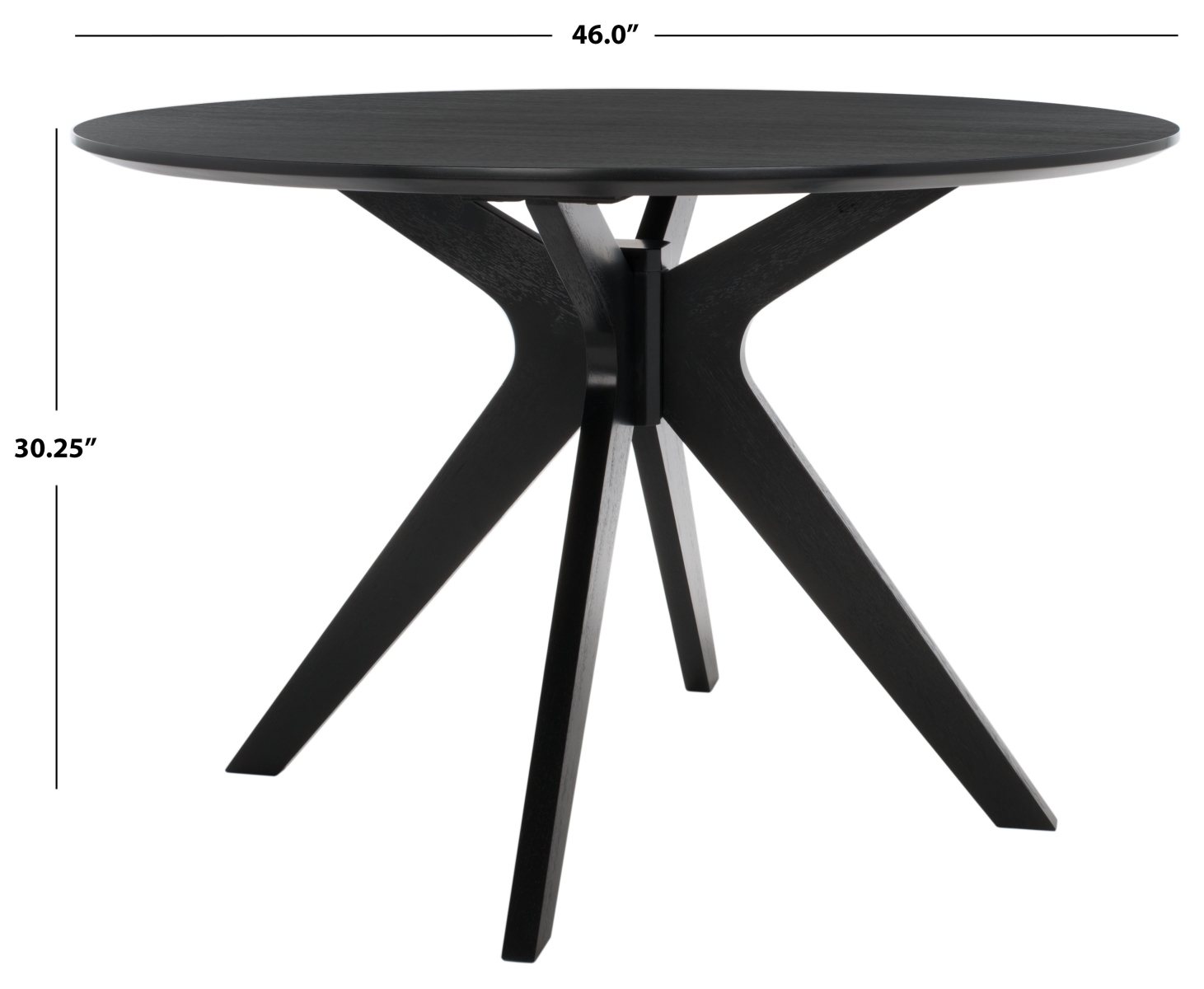 Carolee 46" Round Dining Table - Black - Image 5