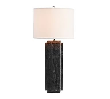 Amara Marble Tall Table Lamp, Large, Black - Image 0