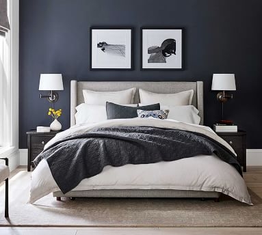 Spencer Washed Cotton Duvet, Full/Queen, Heathered Gray - Image 3