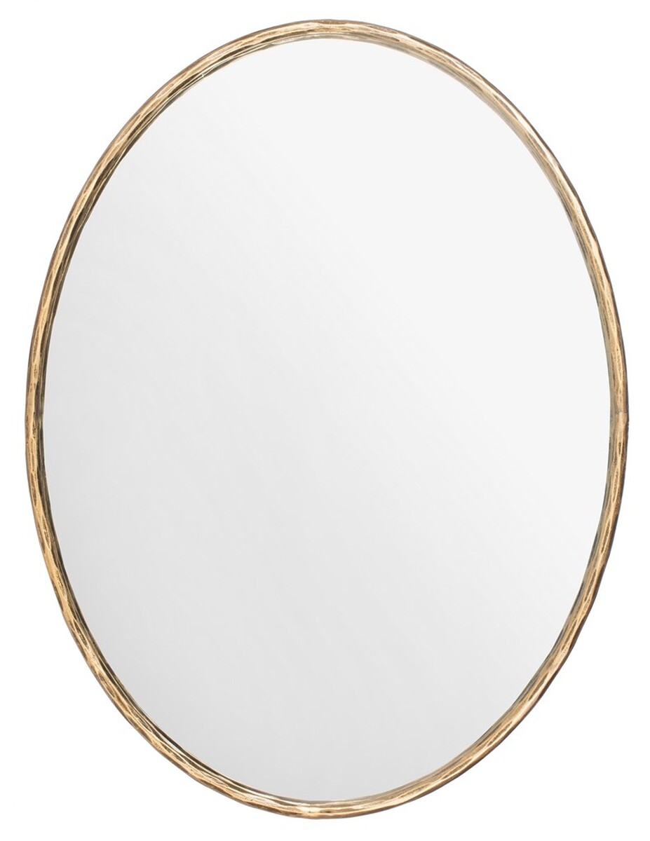 Jebediah Oval Metal Mirror - Brass - Image 0