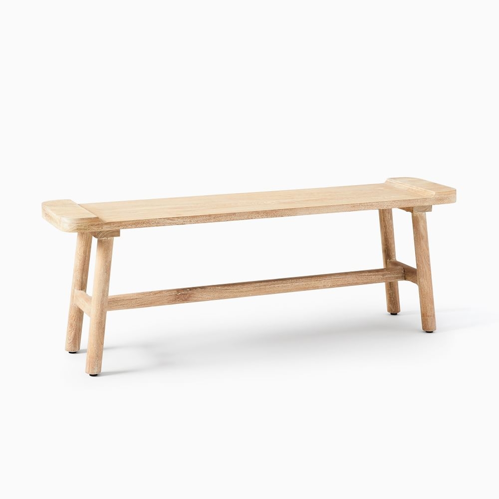 We Miller Collection Whitewash 50 Inch Bench - Image 1