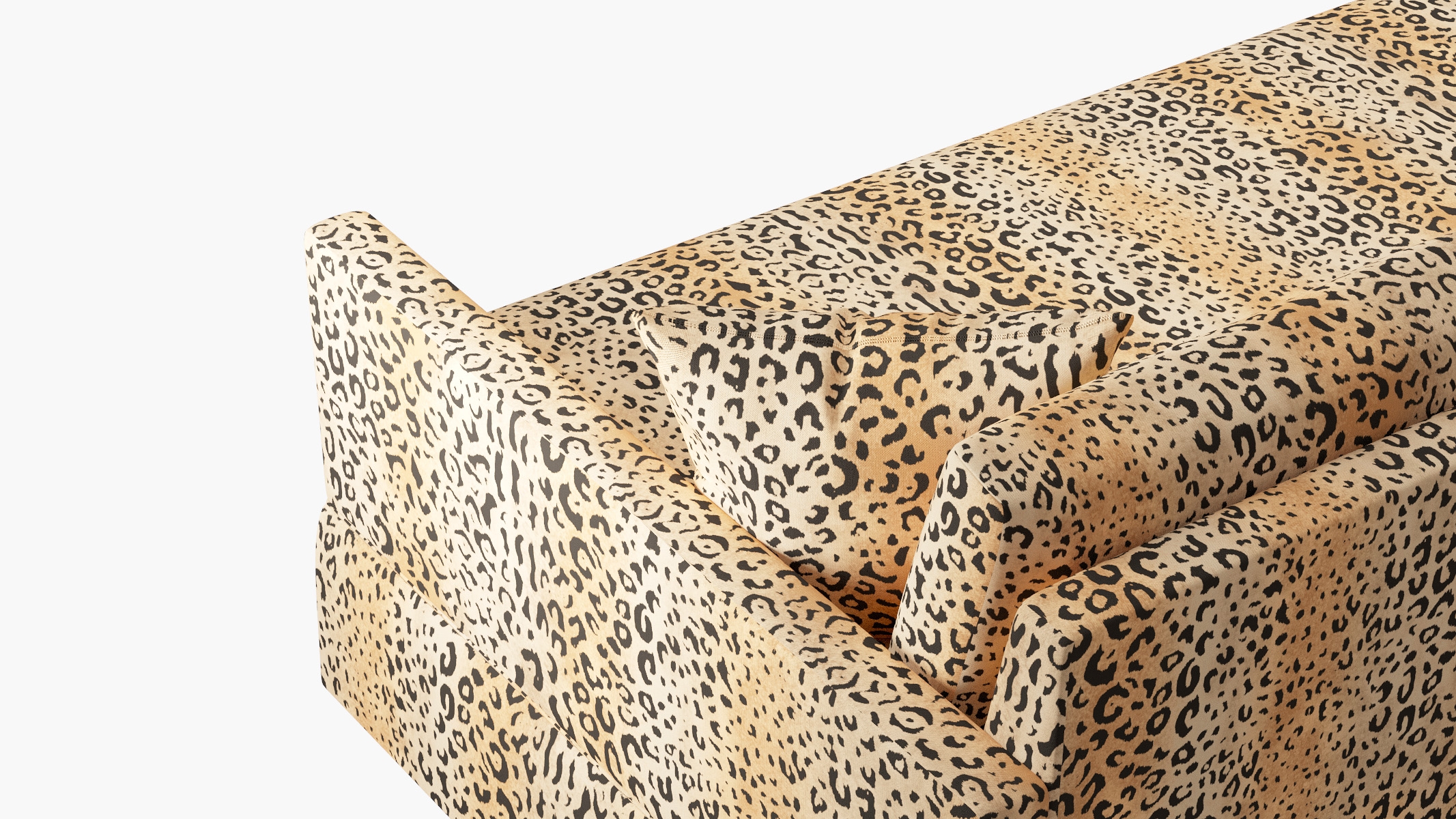 Skirted Track Arm Sofa, Leopard, Extra Deep (43") - Image 4