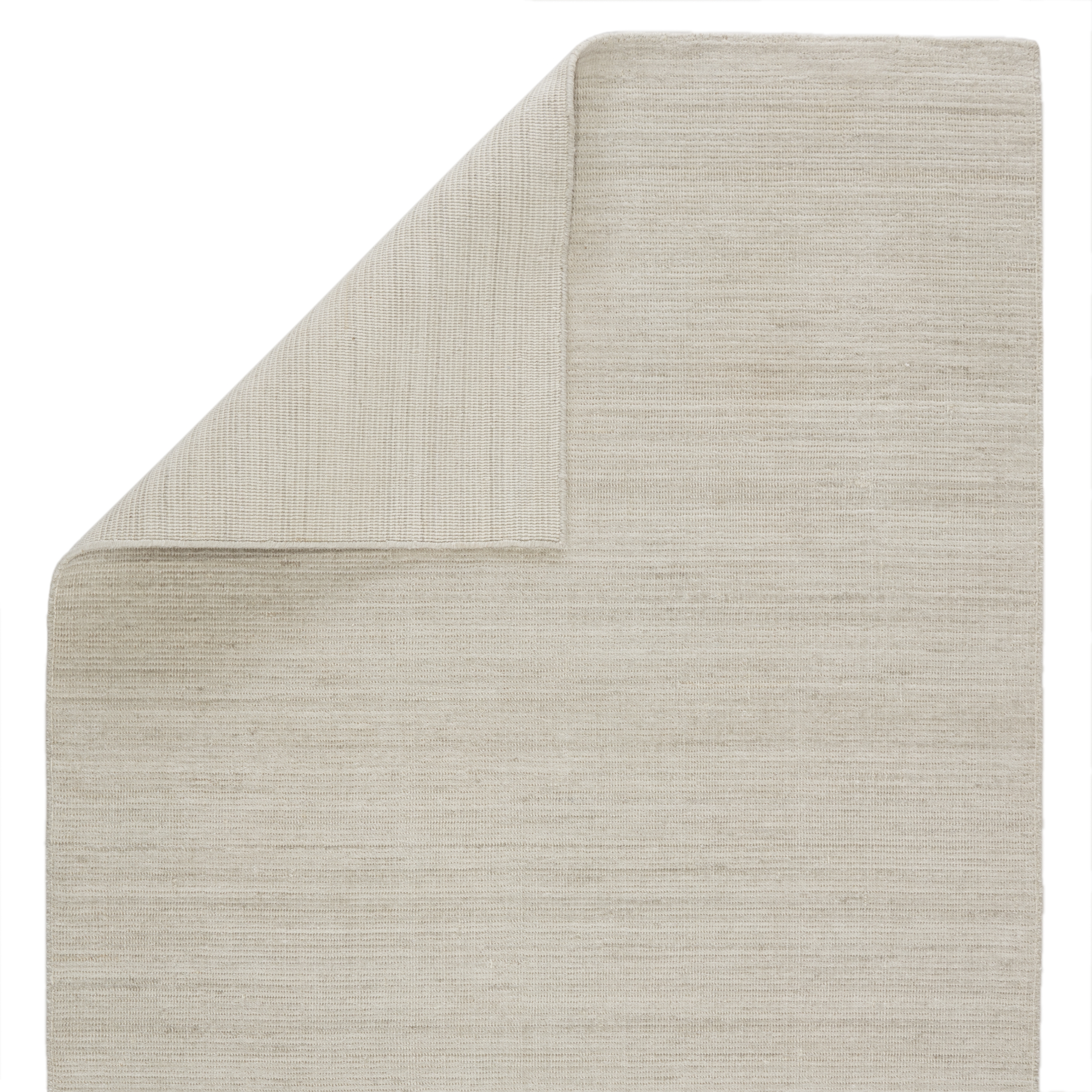 Danan Handmade Solid Ivory/ Light Gray Area Rug (5'X8') - Image 2