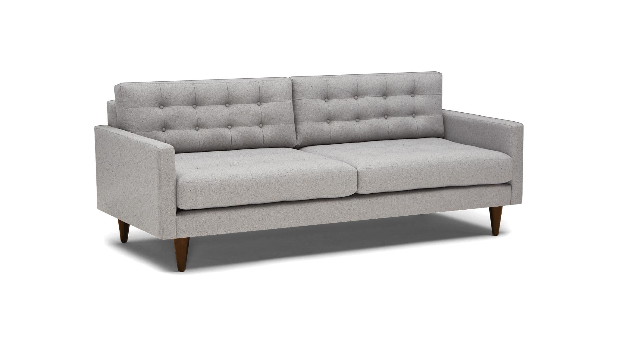 Gray Eliot Mid Century Modern Sofa - Sunbrella Premier Fog - Mocha - Image 1
