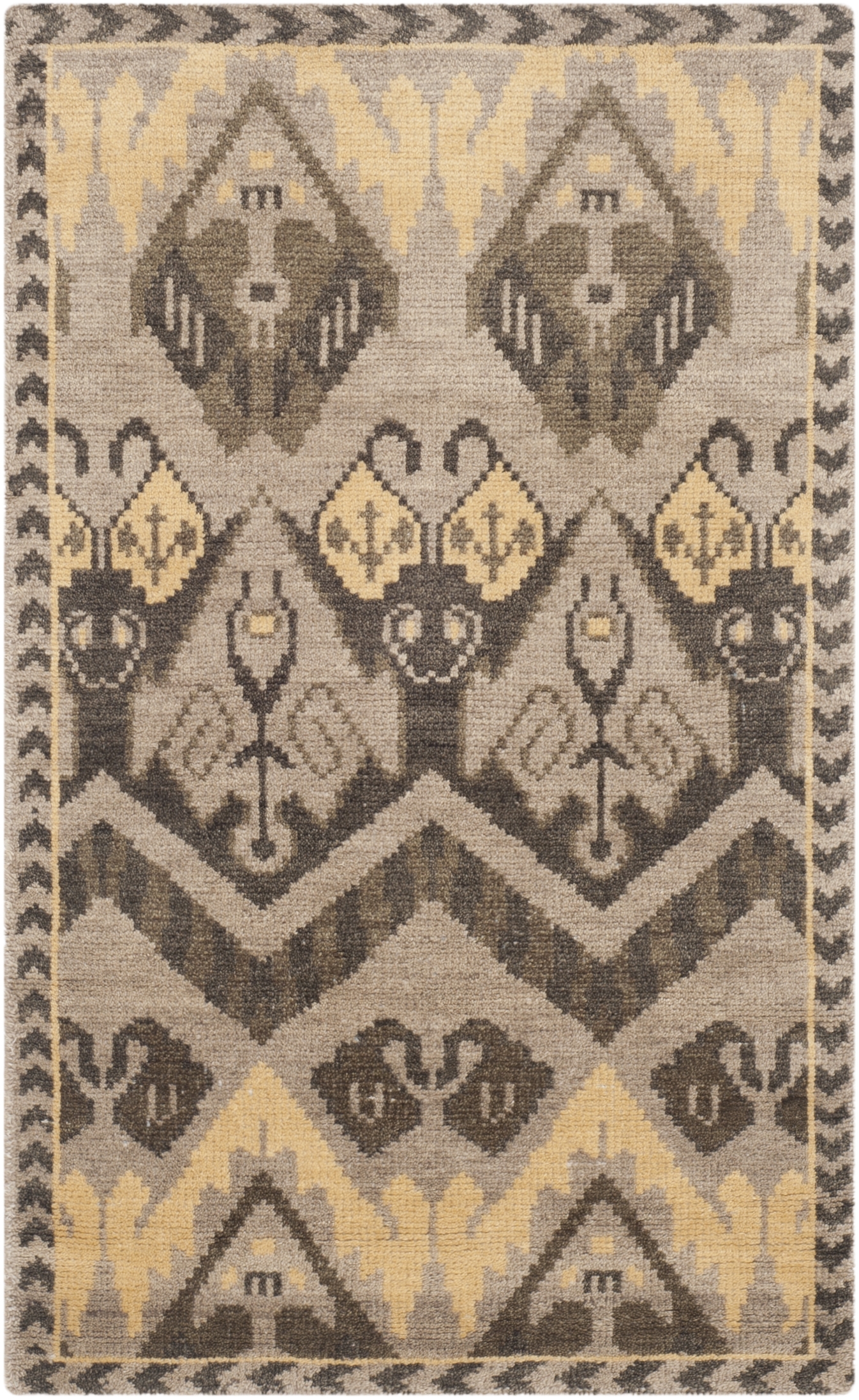 Arlo Home Hand Knotted Area Rug, KNY656A, Gold/Beige,  3' X 5' - Image 0