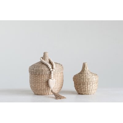 Handwoven 2 Piece Wicker Basket Set - Image 0