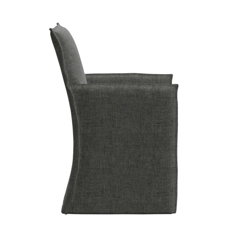 Addison Charcoal Dining Arm Chair with Flange - Image 2