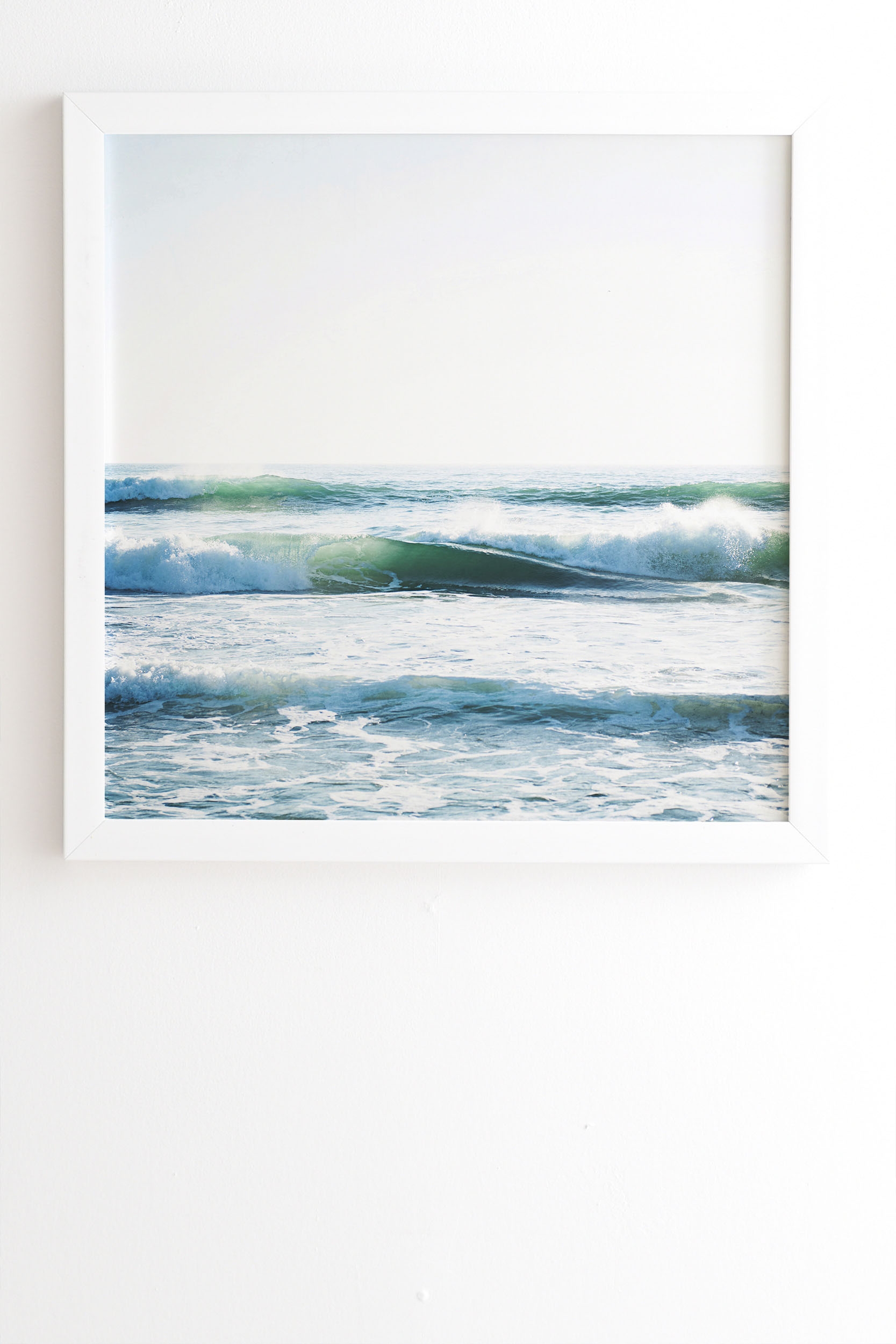 Ride Waves by Bree Madden - Framed Wall Art Basic White 19" x 22.4" - Image 1