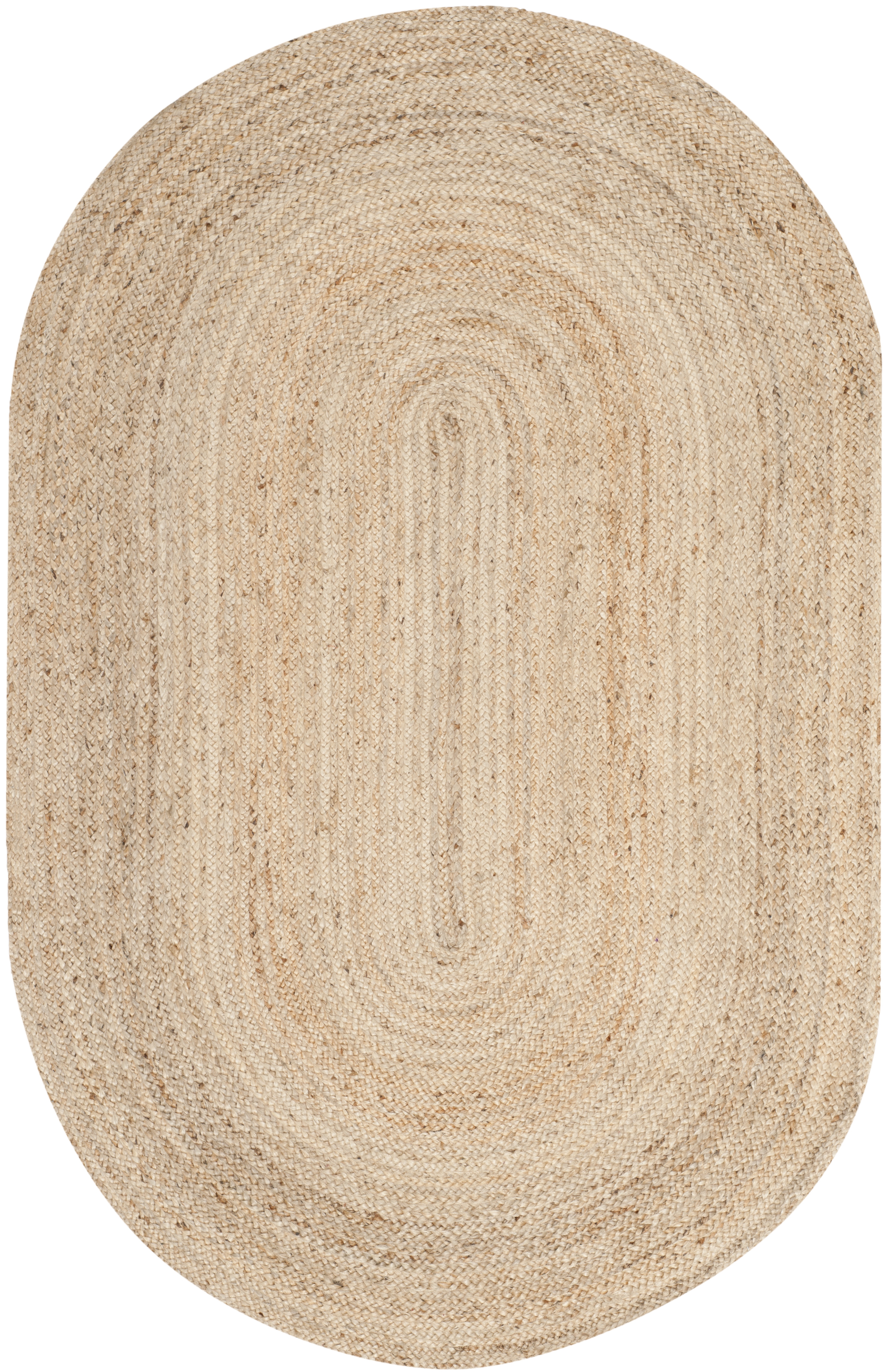 Safavieh Hand Woven Area Rug, CAP252A, Natural,  6' X 9' Oval - Image 0