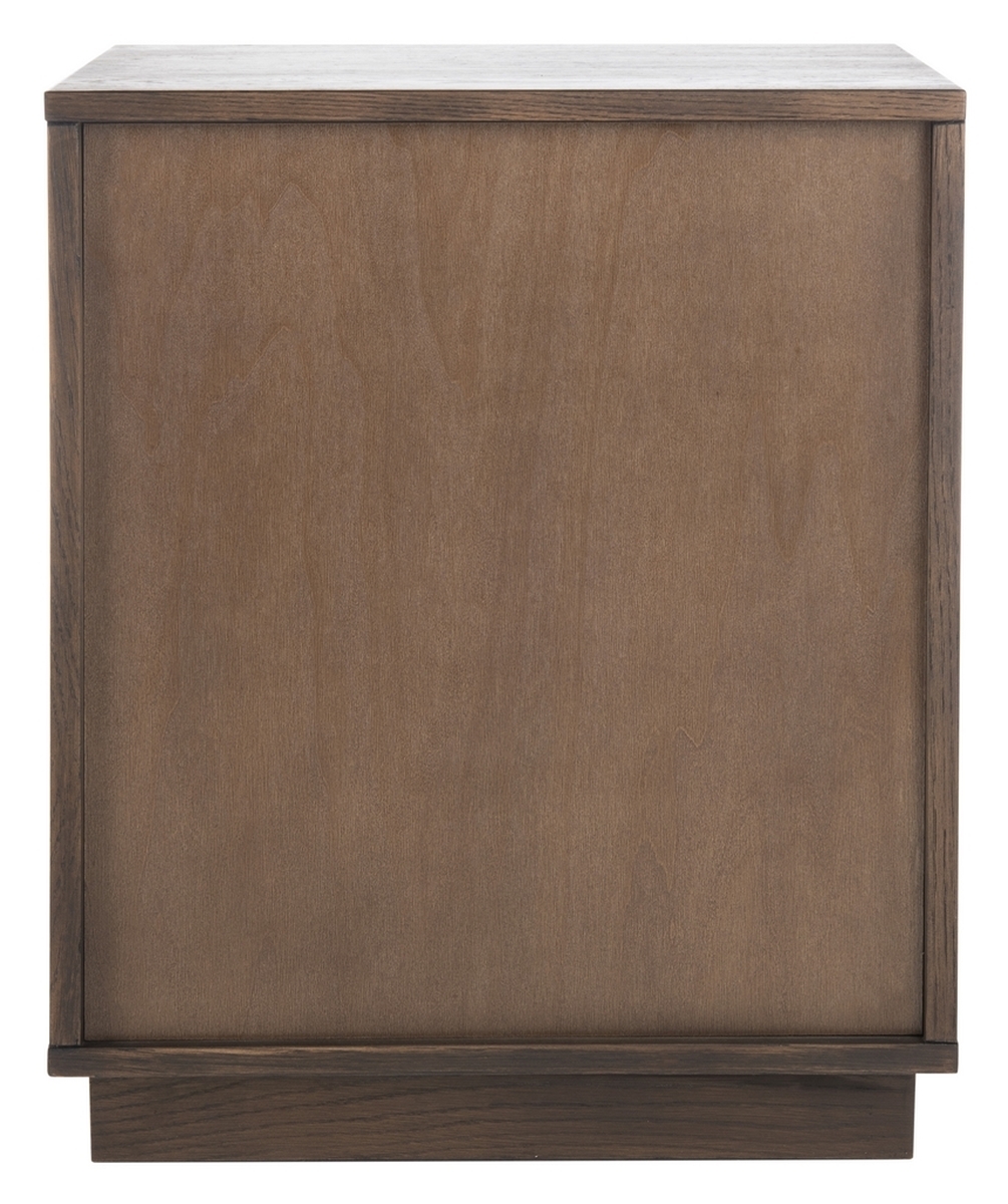 Zeus 2 Drawer Nightstand - Medium Oak - Image 4