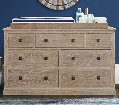 Charlie Extra Wide Dresser & Topper Set, Weathered Navy, In-Home Delivery - Image 3