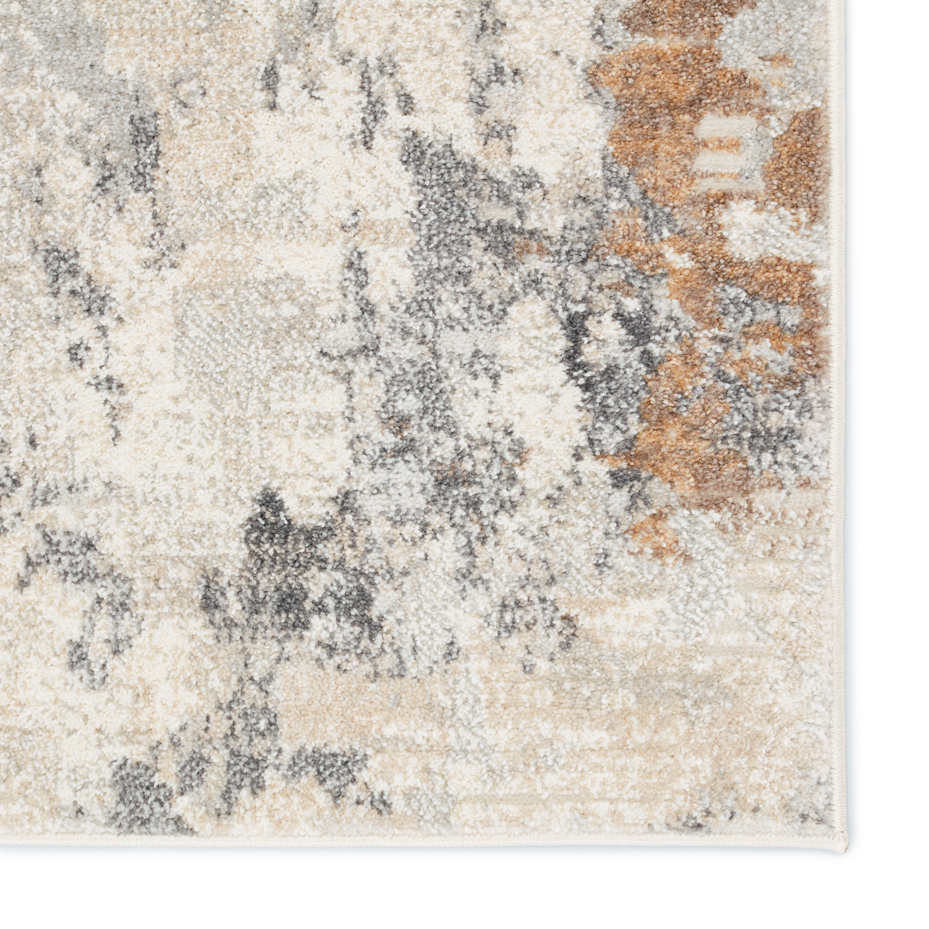 Vibe by Louna Abstract Light Gray/ Gold Area Rug (4'X6') - Image 3