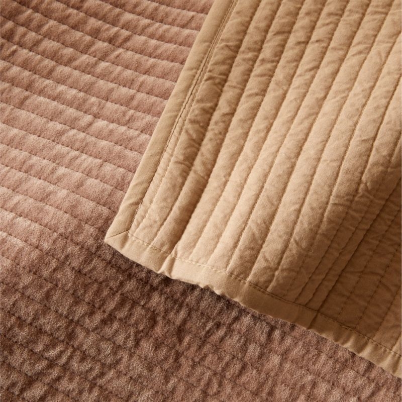 Shadow Toffee Velvet Standard Pillow Shams Set of 2 - Image 1