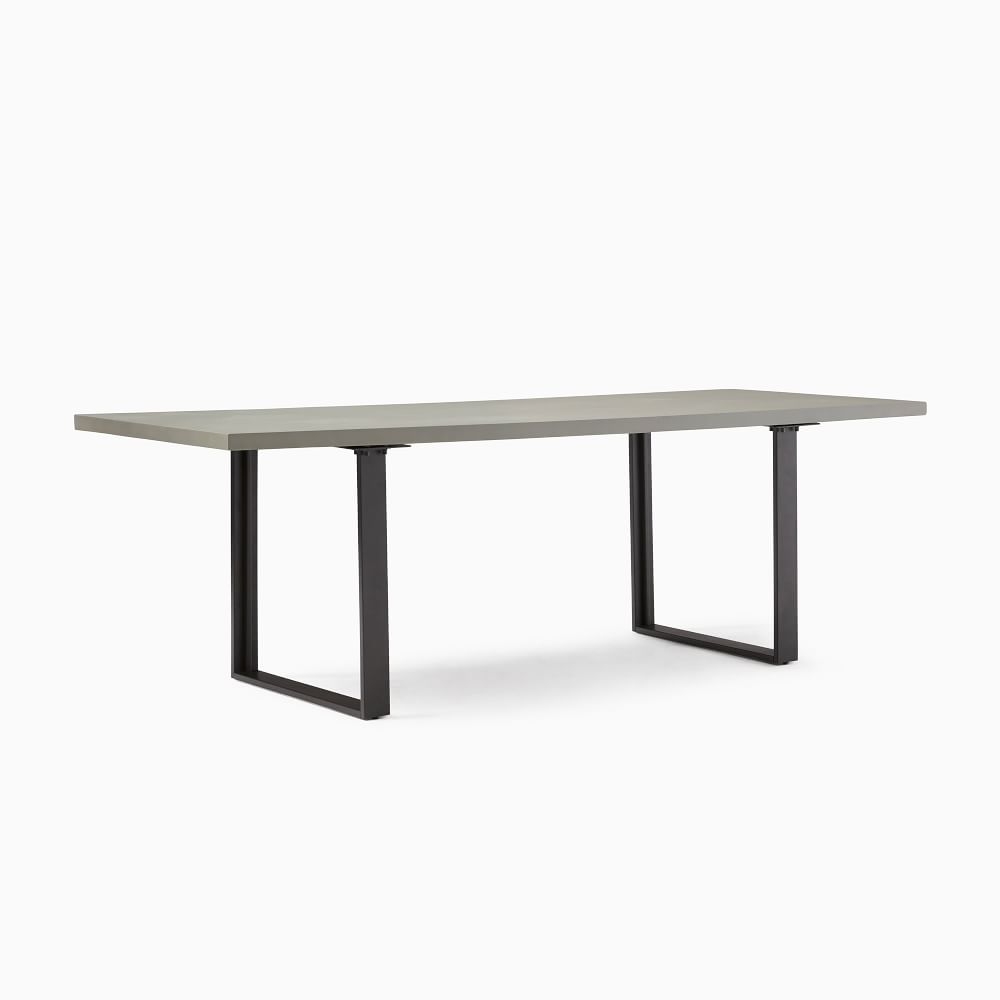 Tomkins Industrial 94" Table, Concrete, Antique Bronze - Image 0
