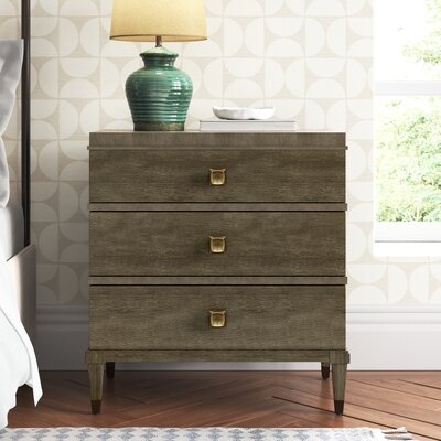 Clarris 3 - Drawer Nightstand in Brown - Image 0