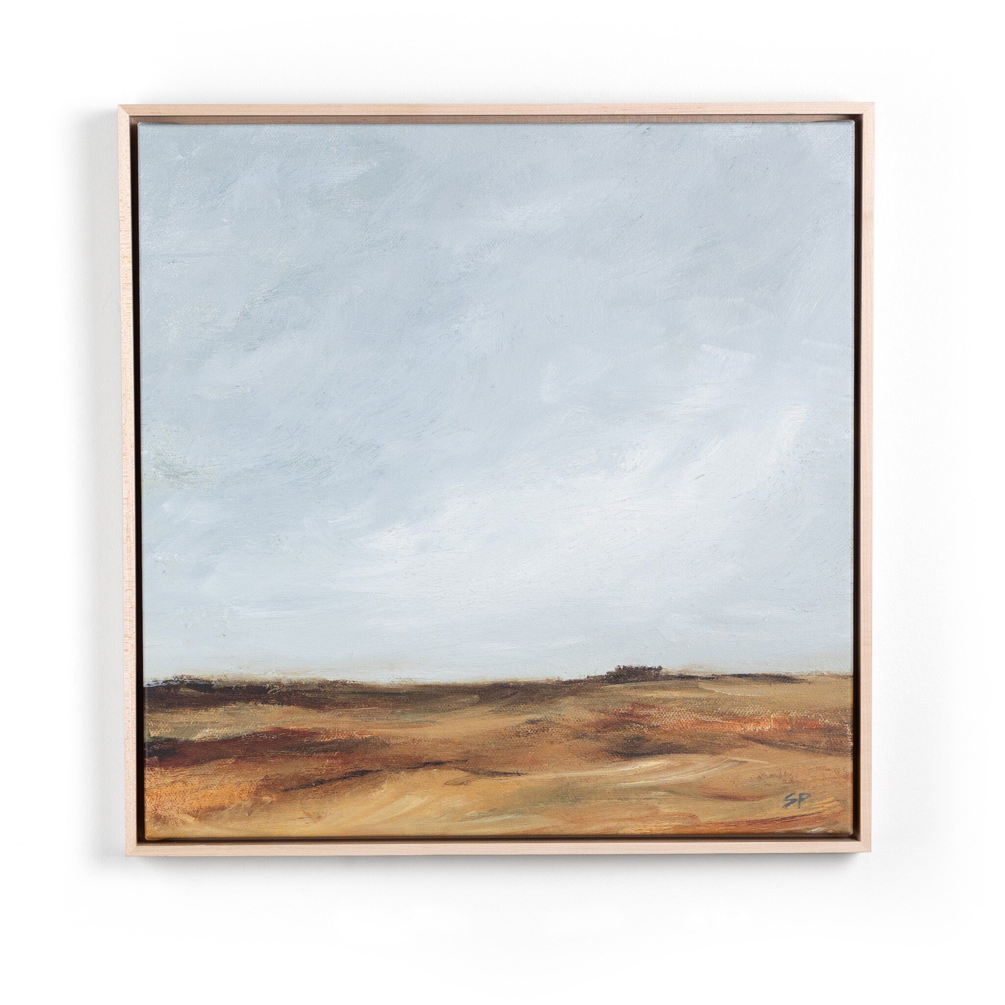 Wheat Field by Shaina Page - Natural Maple Floater - Image 0