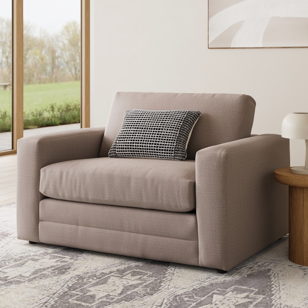 Riley 57.5" Sleeper Chair - Napa Quartz - Image 0