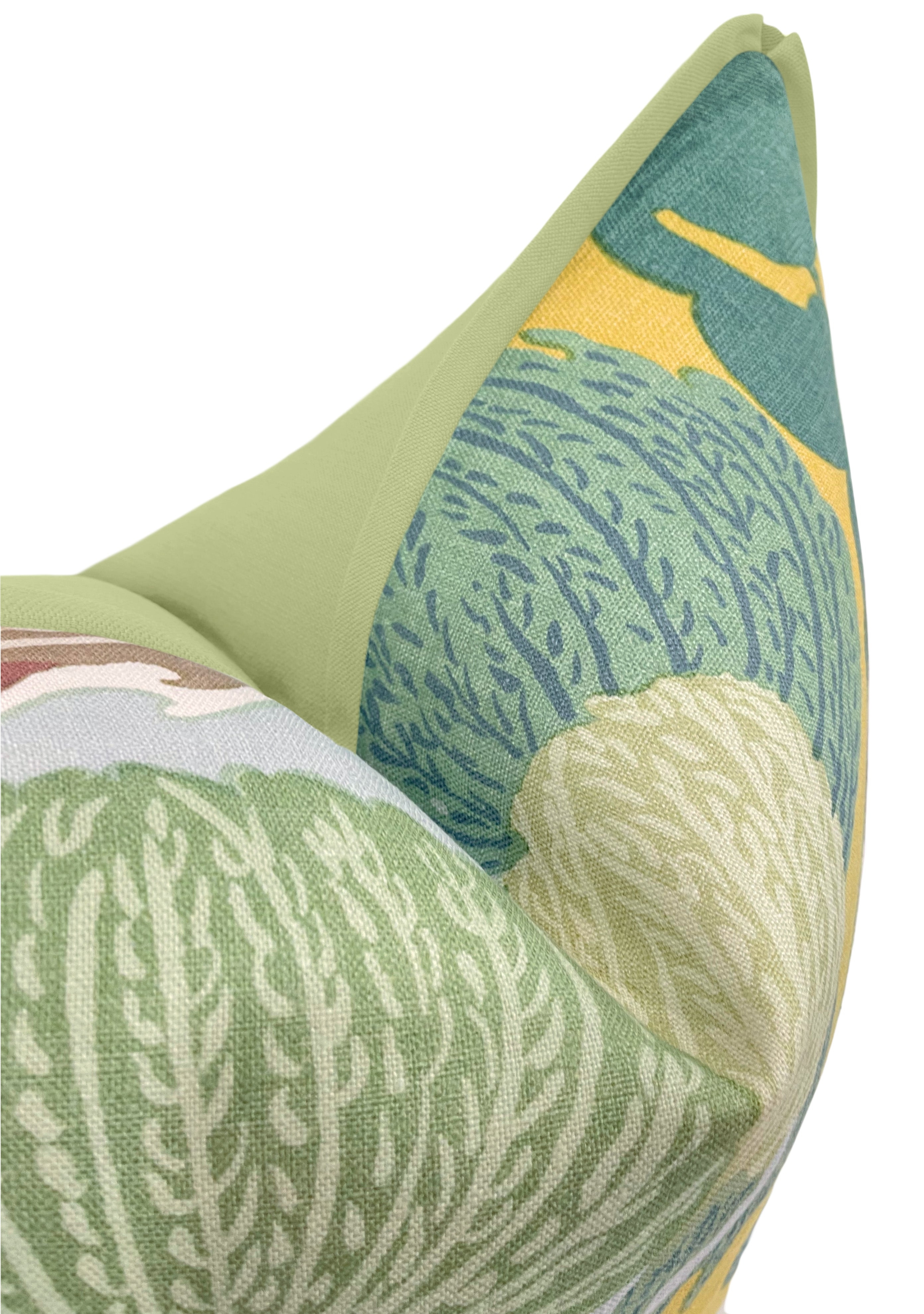 PEARL RIVER // YELLOW | SCHUMACHER - 20” X 26” STANDARD SHAM / CORDING / Celadon - Image 0