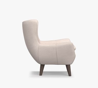Wells Upholstered Tight Back Armchair, Polyester Wrapped Cushions, Performance Everydayvelvet(TM) Smoke - Image 2