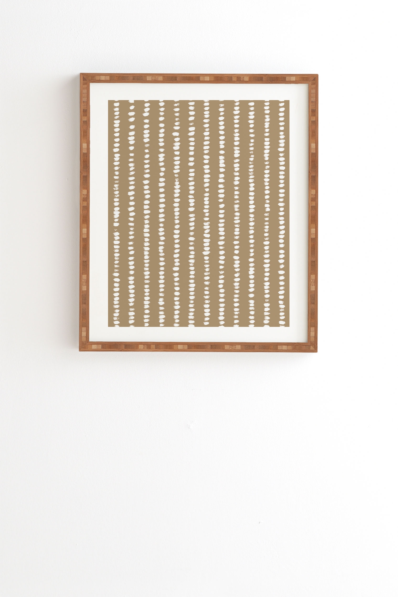 Simple Hand Drawn Pattern X by Alisa Galitsyna - Framed Wall Art Bamboo 20" x 20" - Image 0