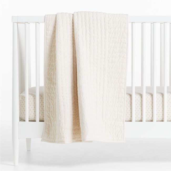 Baby's First Natural Organic Jersey Baby Crib Quilt - Image 0