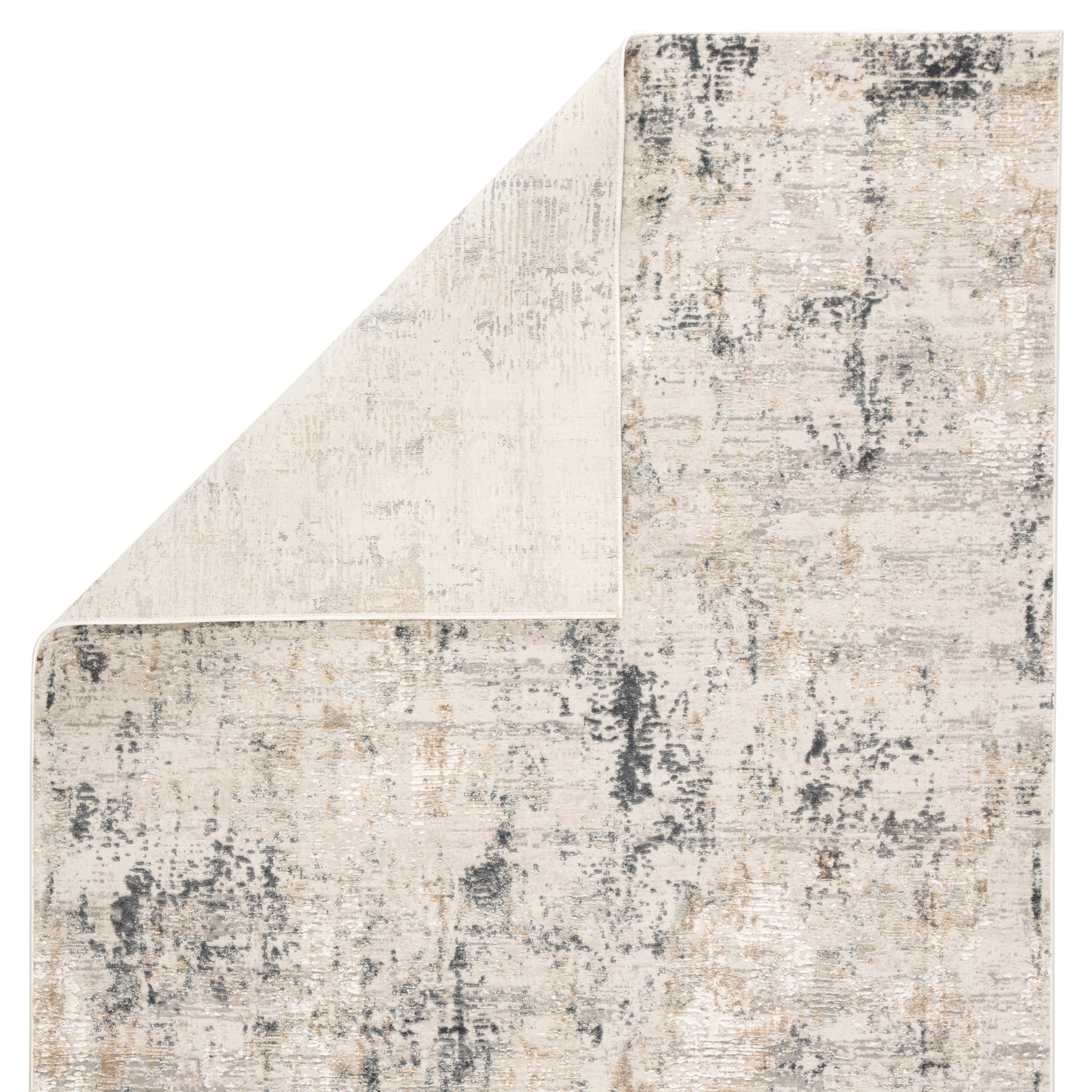 Cassia Abstract Gray/ Gold Area Rug (4'X6') - Image 2