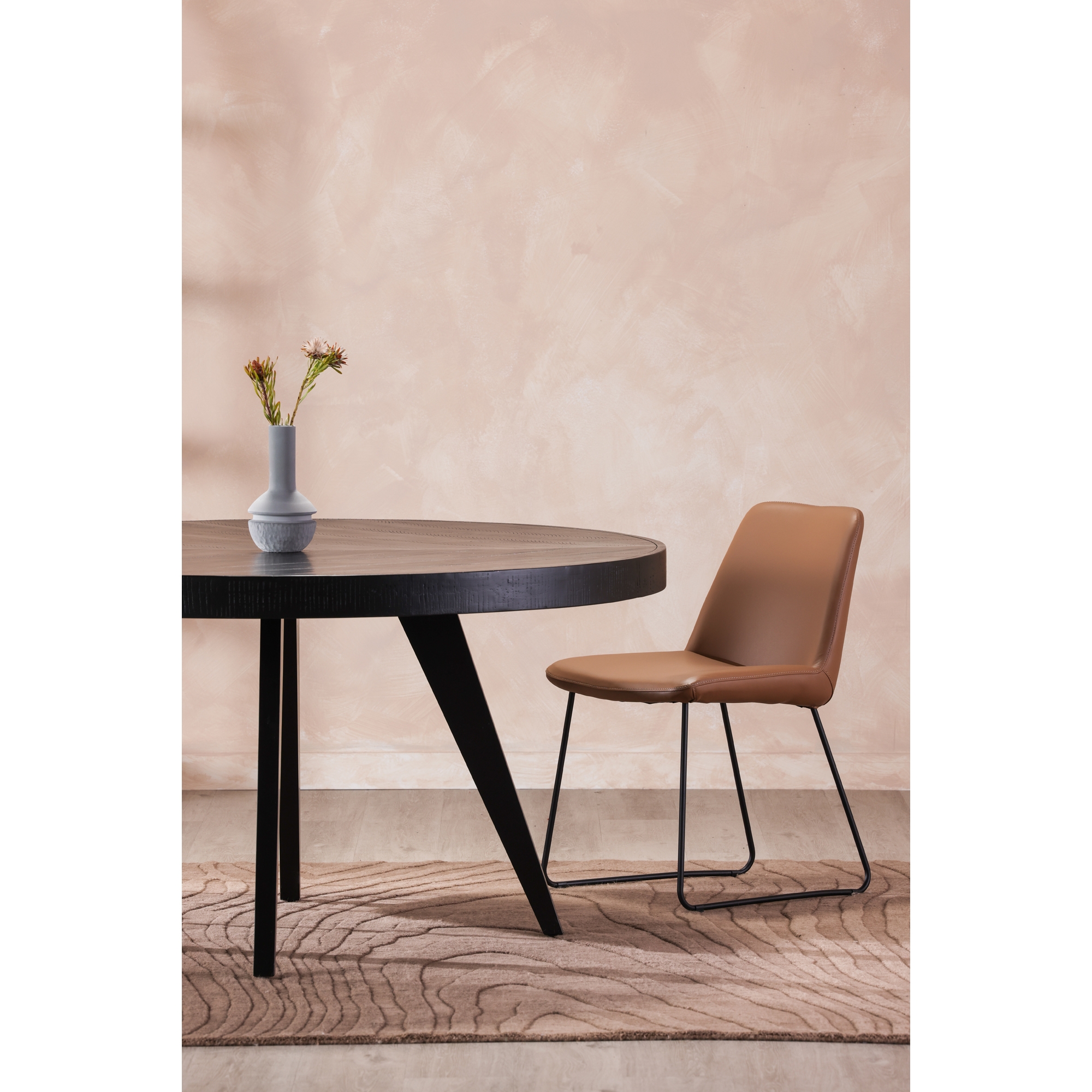 Parq 60 Inch Round Dining Table Black - Image 11