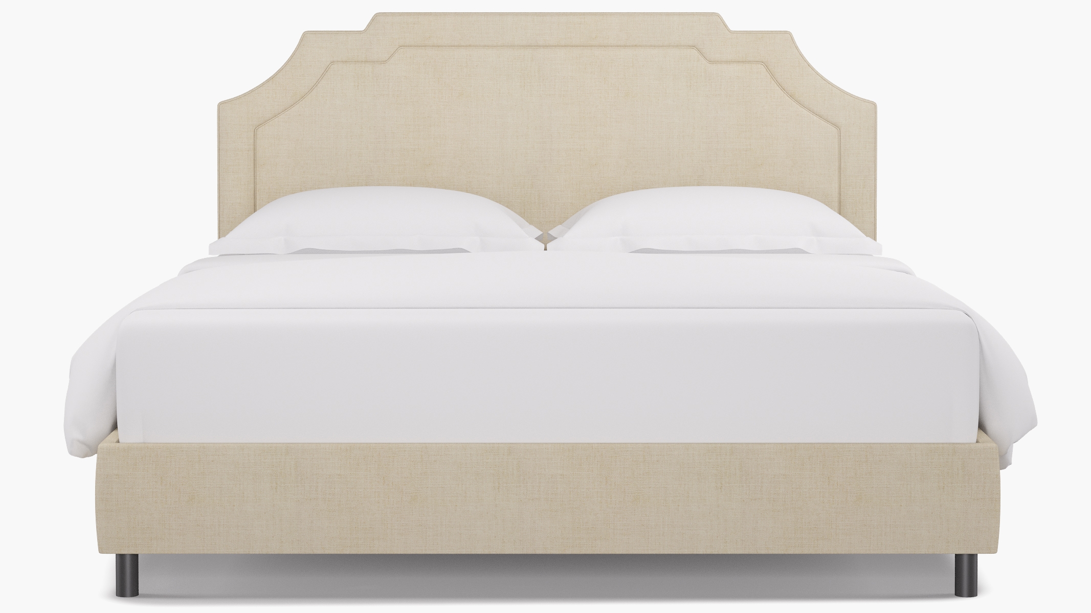 Art Deco Bed, Talc Everyday Linen, King - Image 1