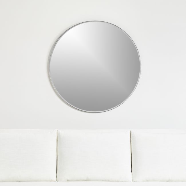 Edge Silver Round 36" Wall Mirror - Image 0