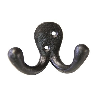 Burrill Iron Old Country Double Arm Wall Hook - Image 0