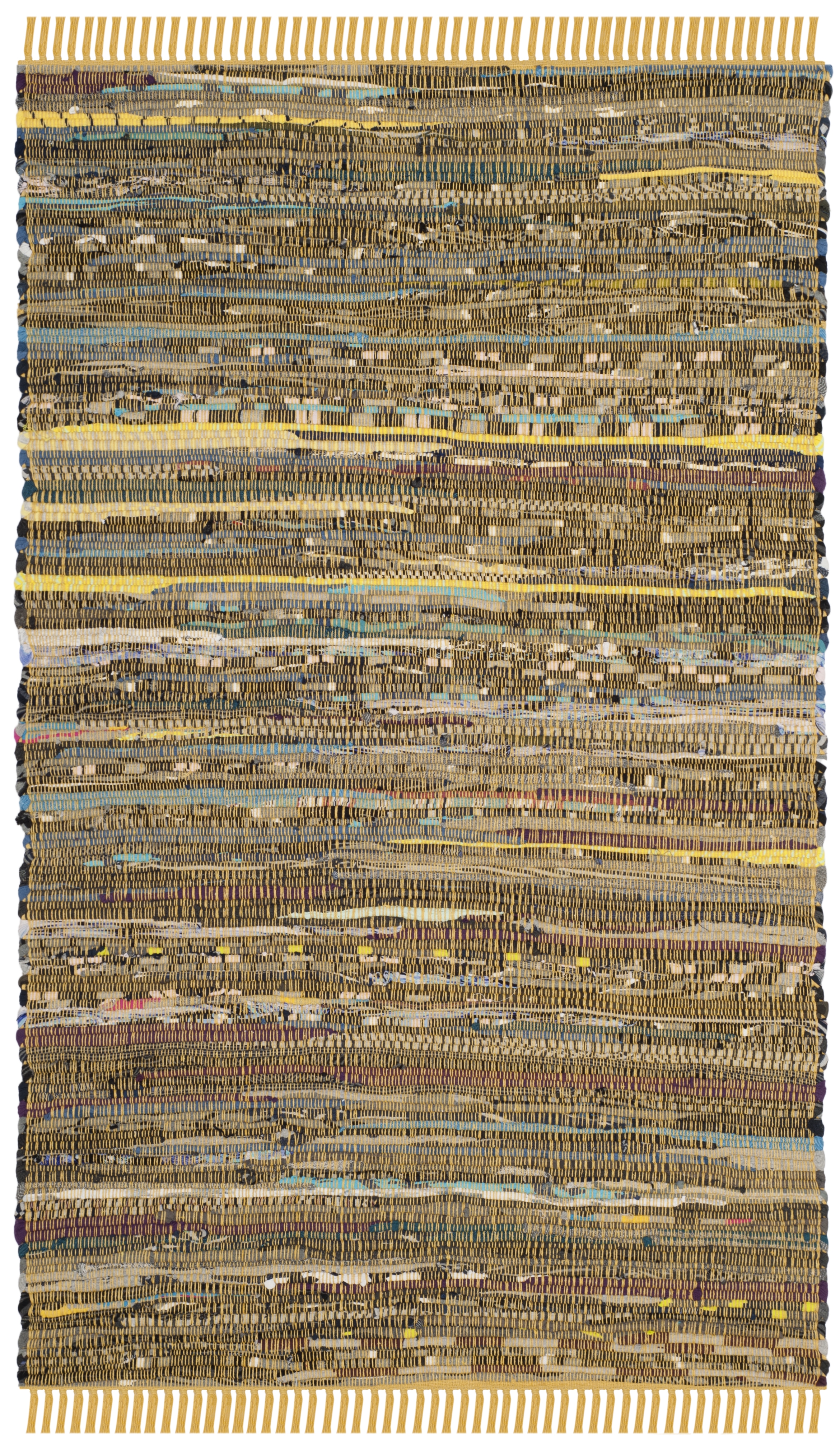 Arlo Home Hand Woven Area Rug, RAR127H, Yellow/Multi,  2' 3" X 5' - Image 0