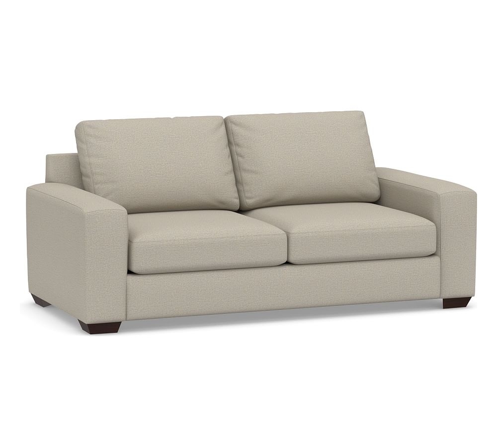 Big Sur Square Arm Upholstered Sofa, Down Blend Wrapped Cushions, Performance Boucle Fog - Image 0