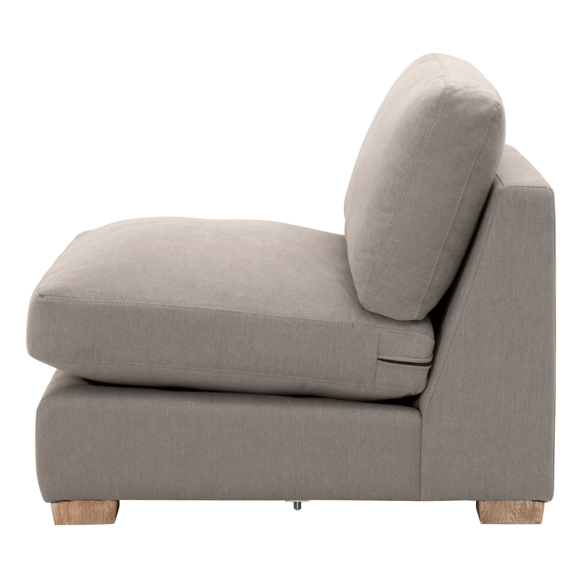 Hayden Modular Taper 1-Seat Armless Sofa Chair, LiveSmart Peyton-Slate, Natural Gray Oak - Image 2