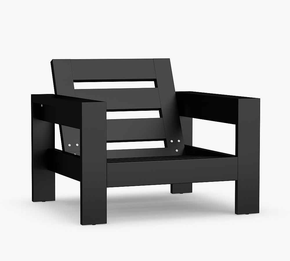 Malibu Metal Grand Lounge Chair Frame, Black - Image 0