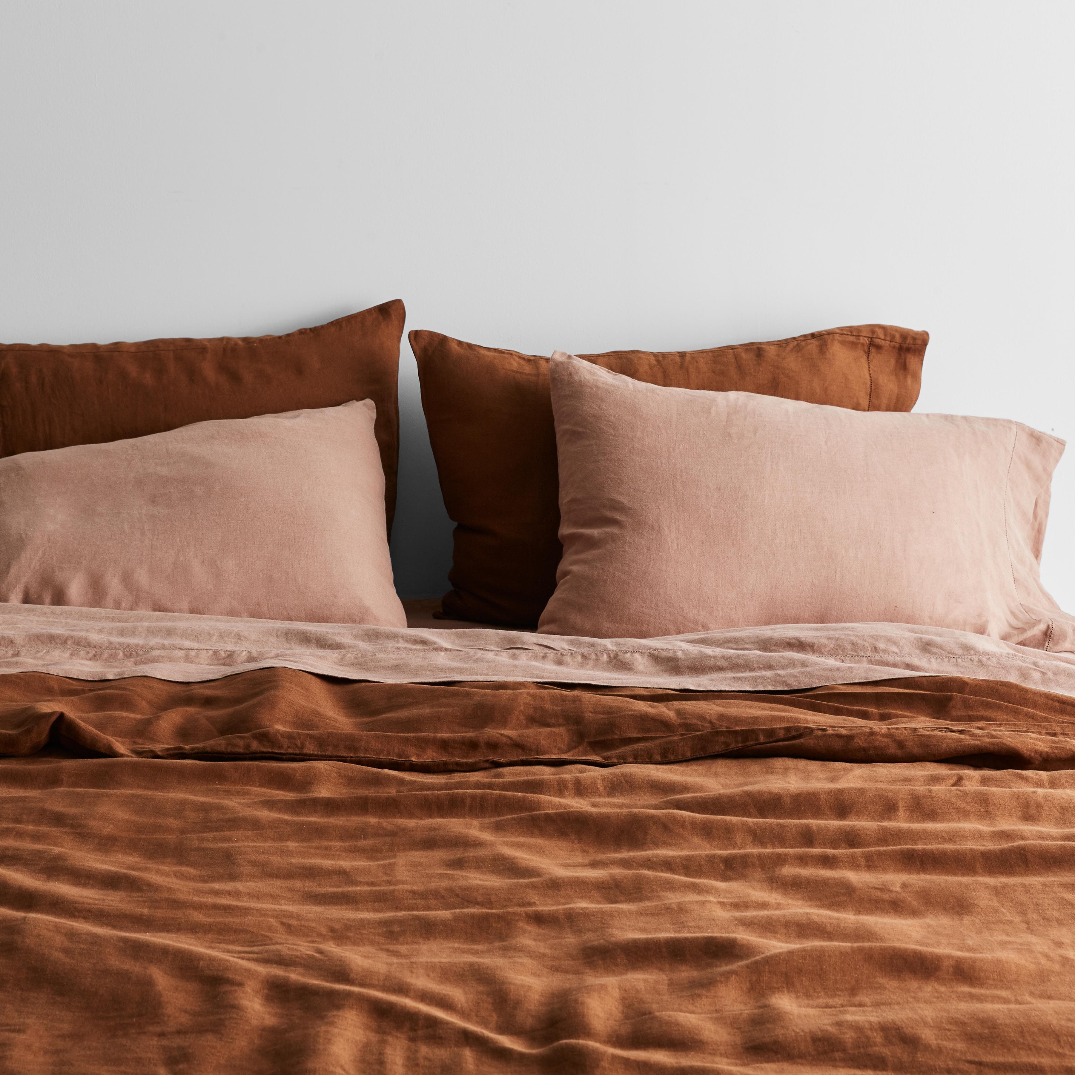 The Citizenry Stonewashed Linen Curated Bed Bundle | California King | Sienna - Image 0
