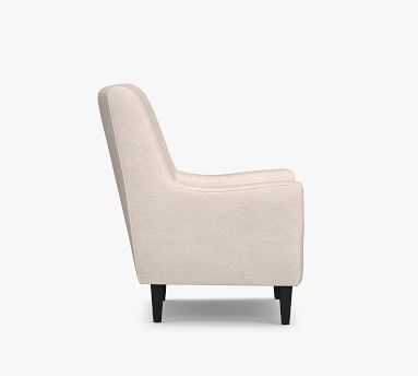 SoMa Isaac Upholstered Armchair, Polyester Wrapped Cushions, Performance Twill Metal Gray - Image 2