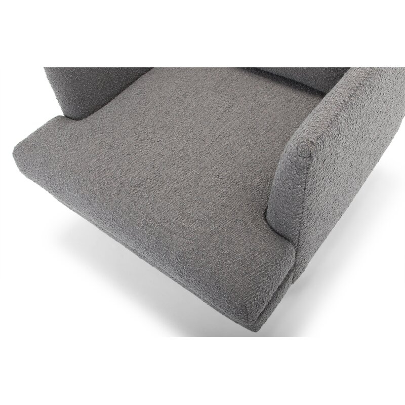Polaris 32'' Wide Armchair, Boucle Dark Gray Polyester - Image 4