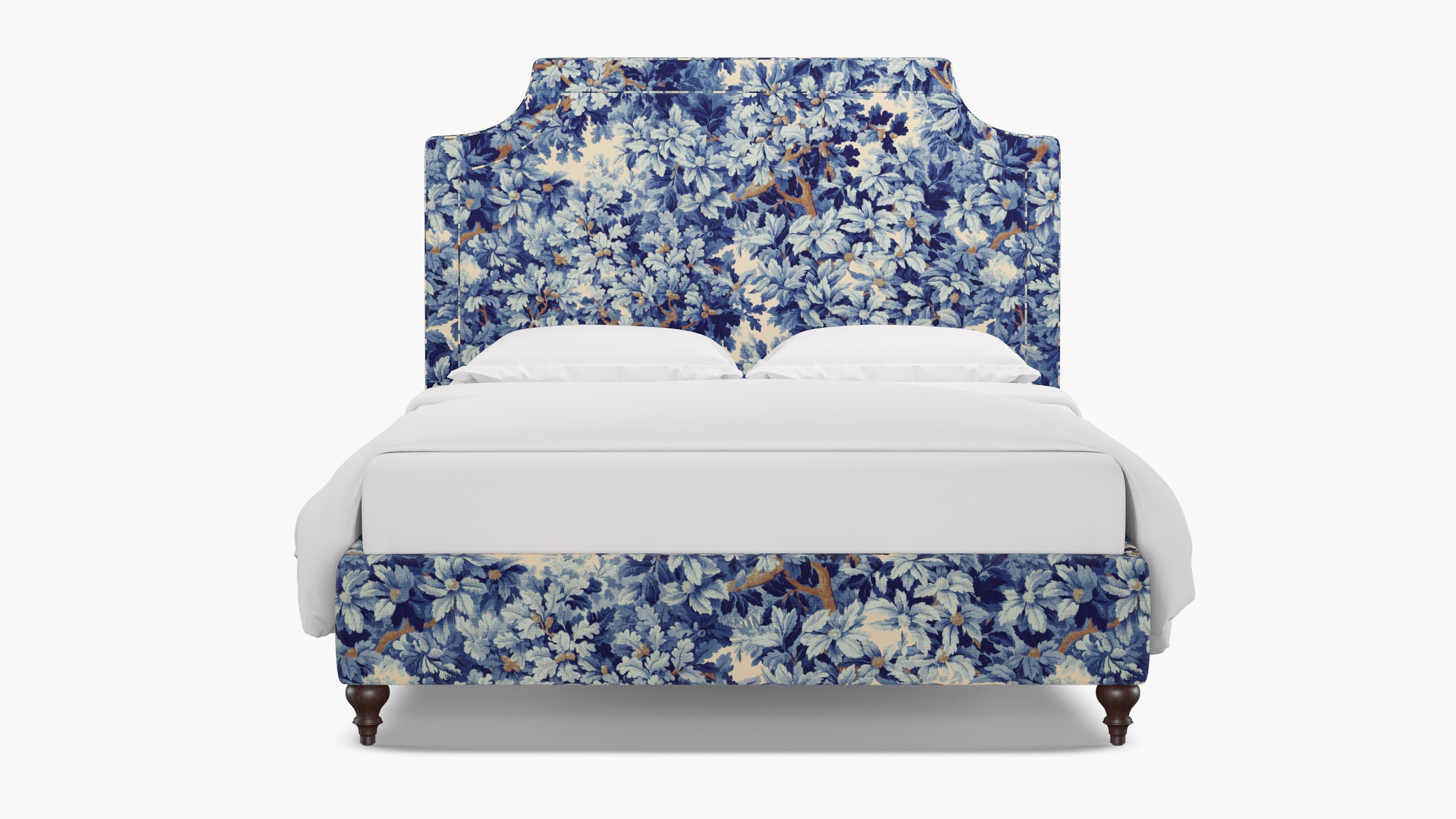 Deco Bed, Limoges Bois De Chene, Espresso Traditional Turned Leg, Twin - Image 0