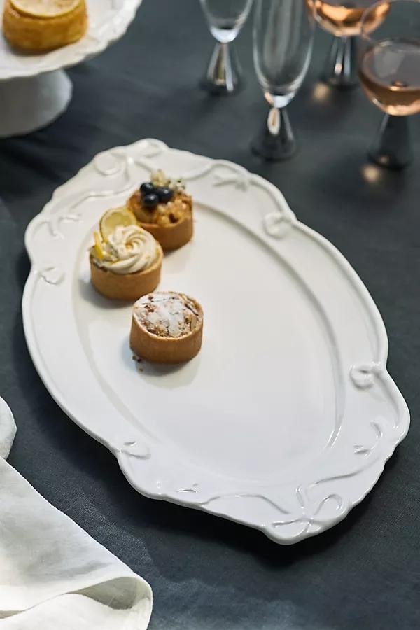 Benedita Bow Ceramic Stoneware Platter - Image 0