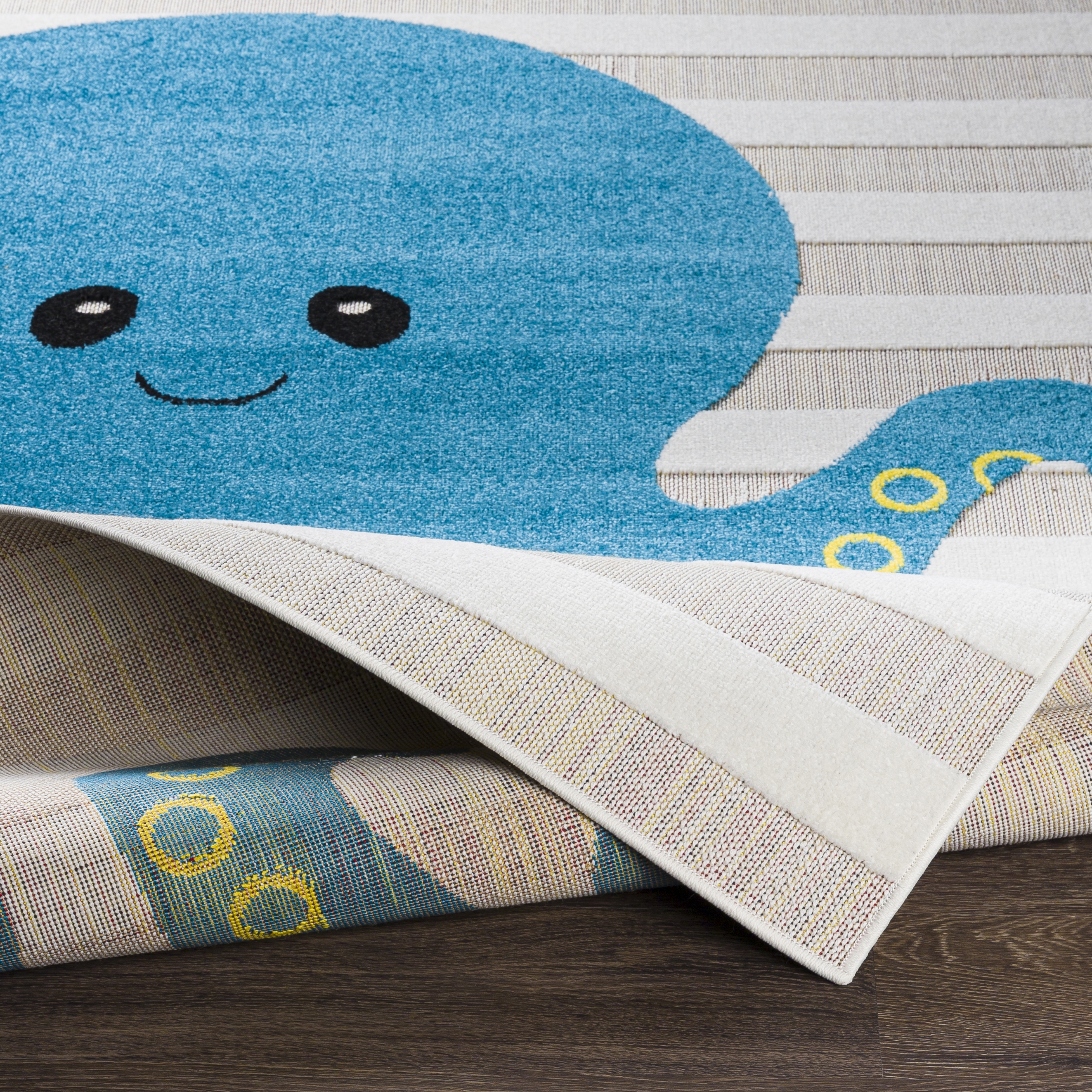 Kindergarten Beige Indoor 3'11" x 5'7" Machine Woven Rug - Image 4