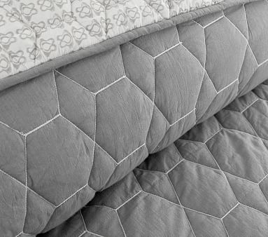Pw Honeycomb Quilt, Standard Sham, Charcoal, - Image 5