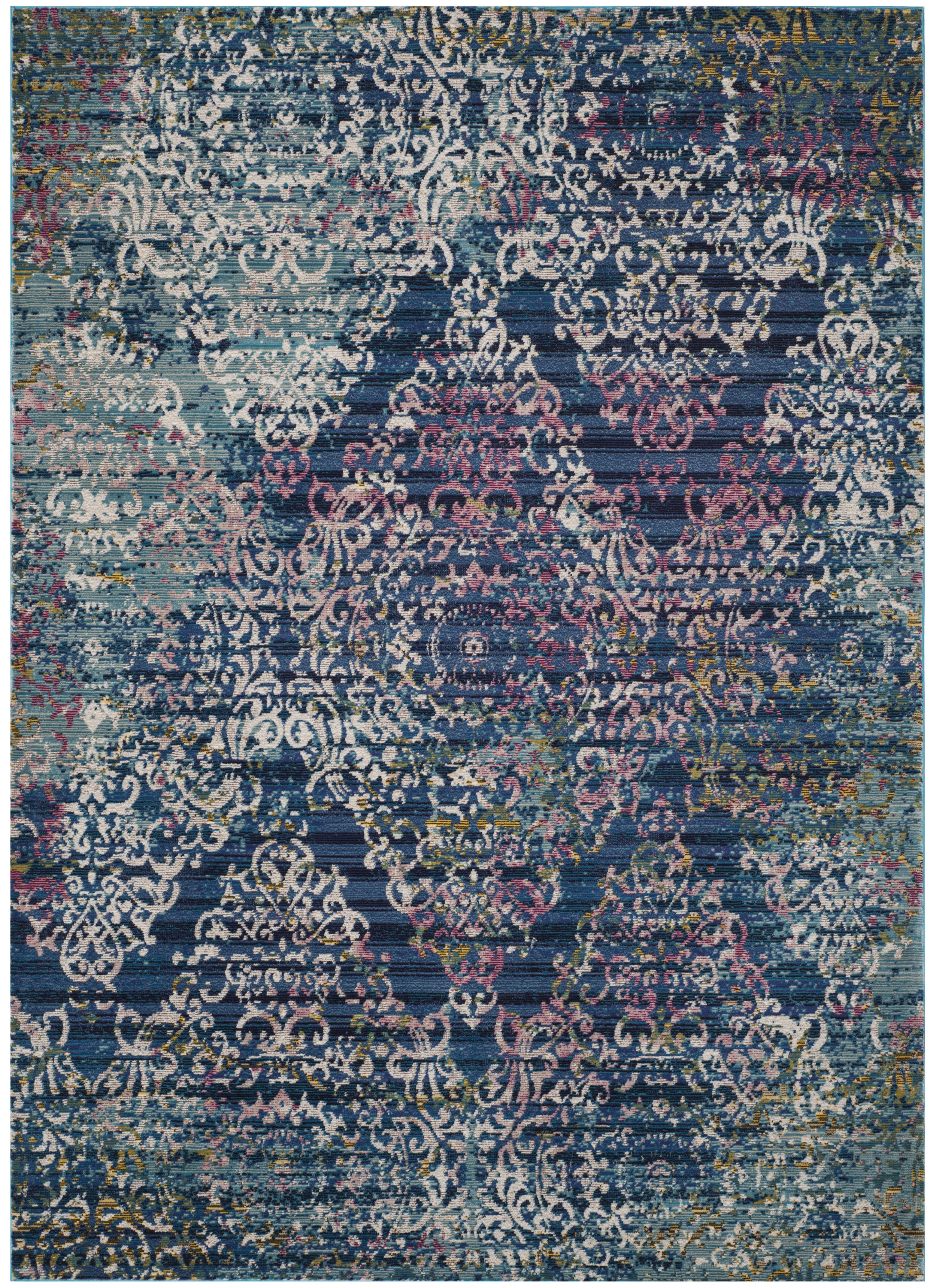 Arlo Home Woven Area Rug, ARA128B, Blue/Multi,  5' 1" X 7' 6" - Image 0