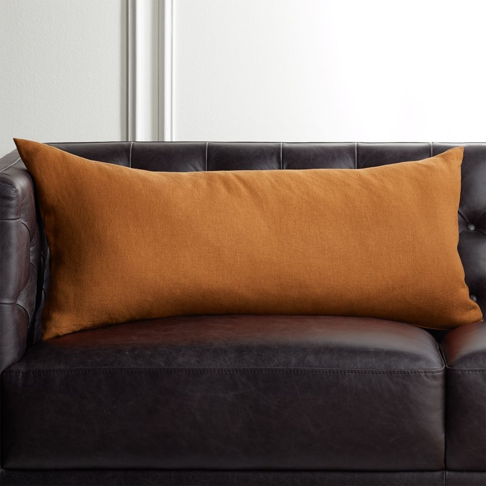 36"x16" Linon Copper Pillow with Down-Alternative Insert - Image 0