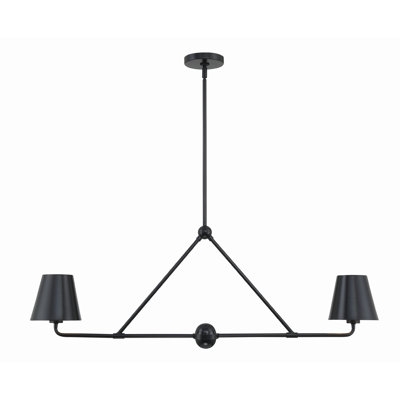 Kinston 2 - Light Shaded Modern Linear Chandelier