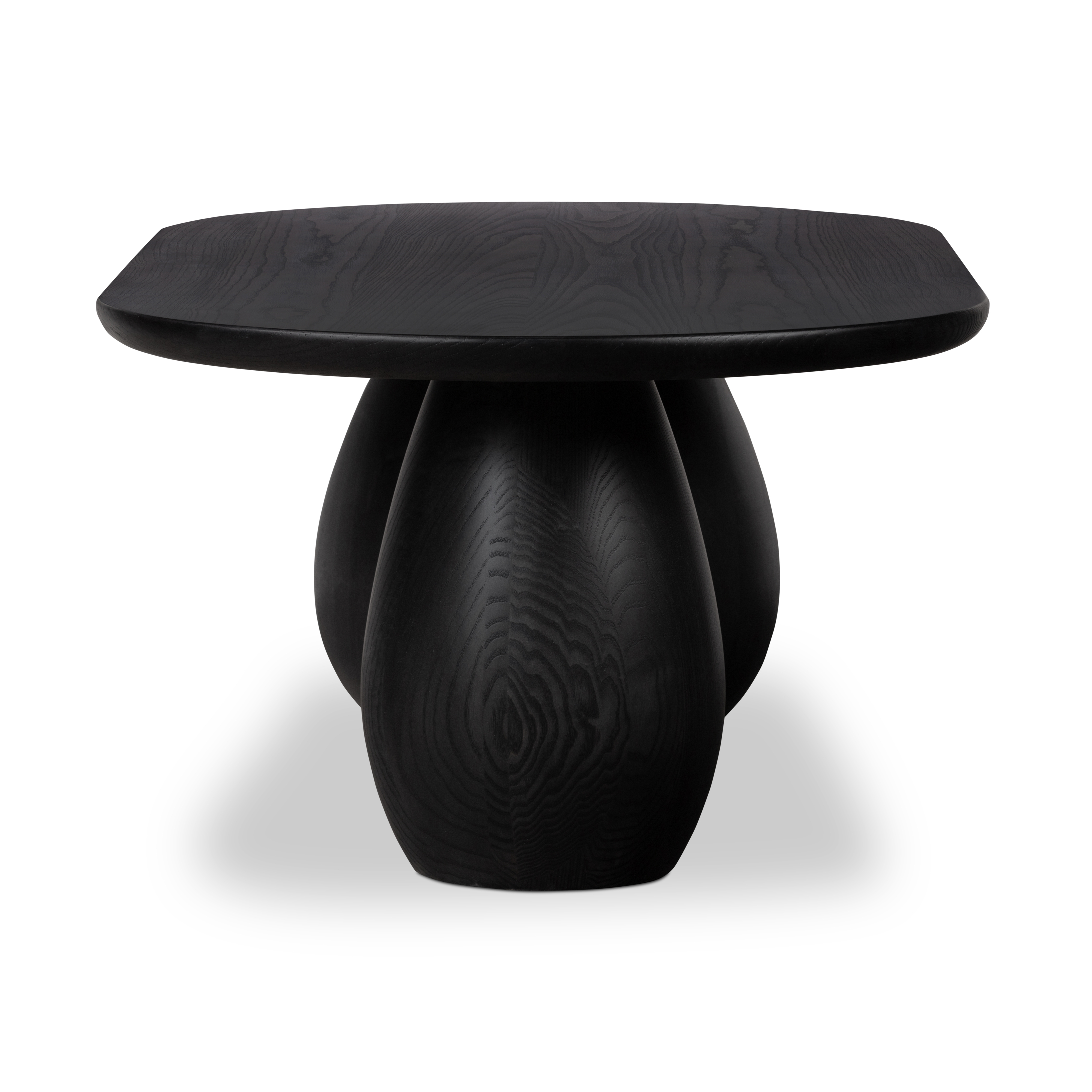 Merla Wood Coffee Table-Black Wash Ash - Image 3