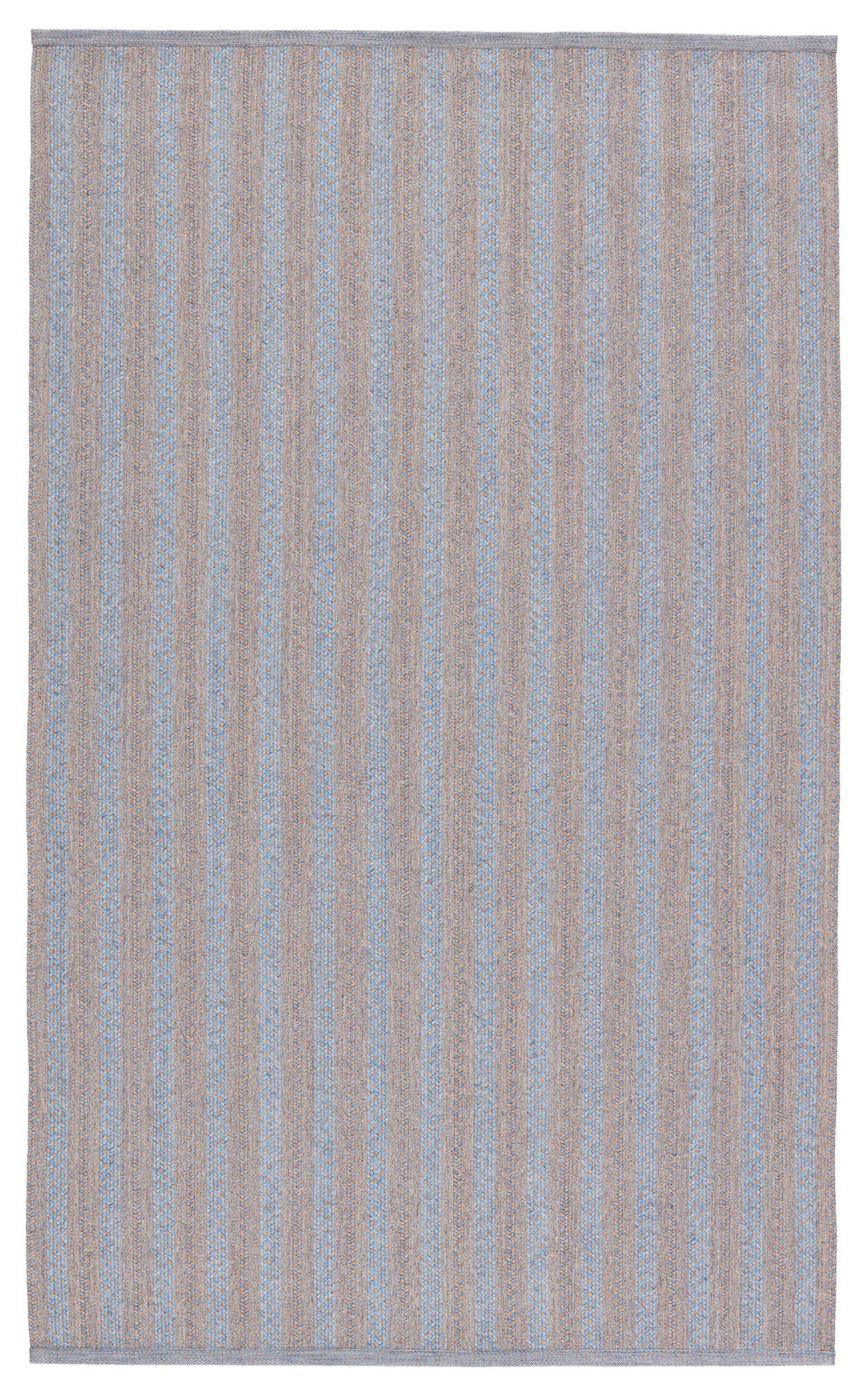 Topsail Indoor/ Outdoor Striped Light Blue/ Taupe Area Rug (4'X6') - Image 0