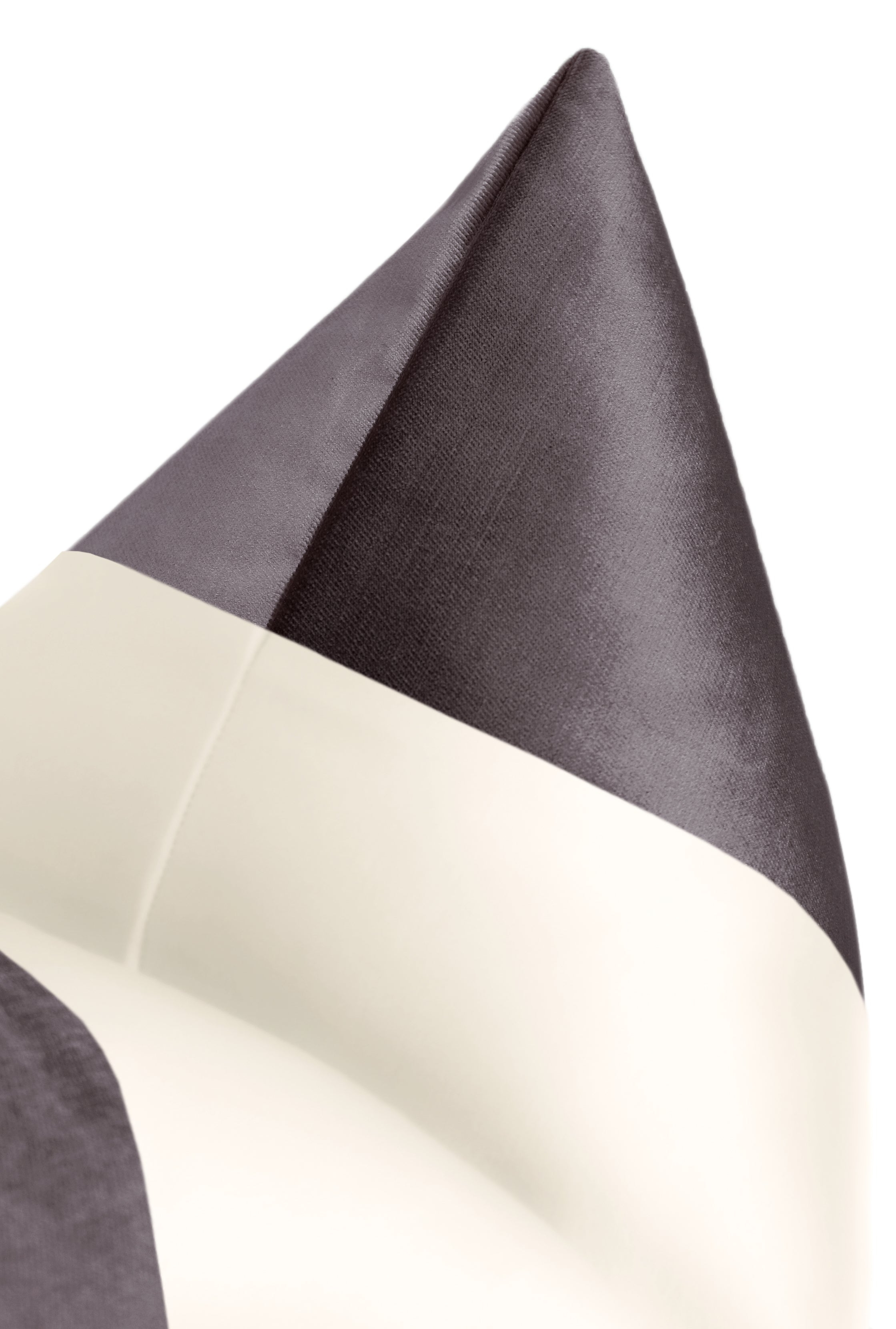 FINAL SALE : PANEL COLORBLOCK :: 12" X 18" FAUX SILK VELVET // SMOKEY AMETHYST + ALABASTER SILK PILLOW COVER - LITTLE LUMBAR 12" X 18" - Image 2