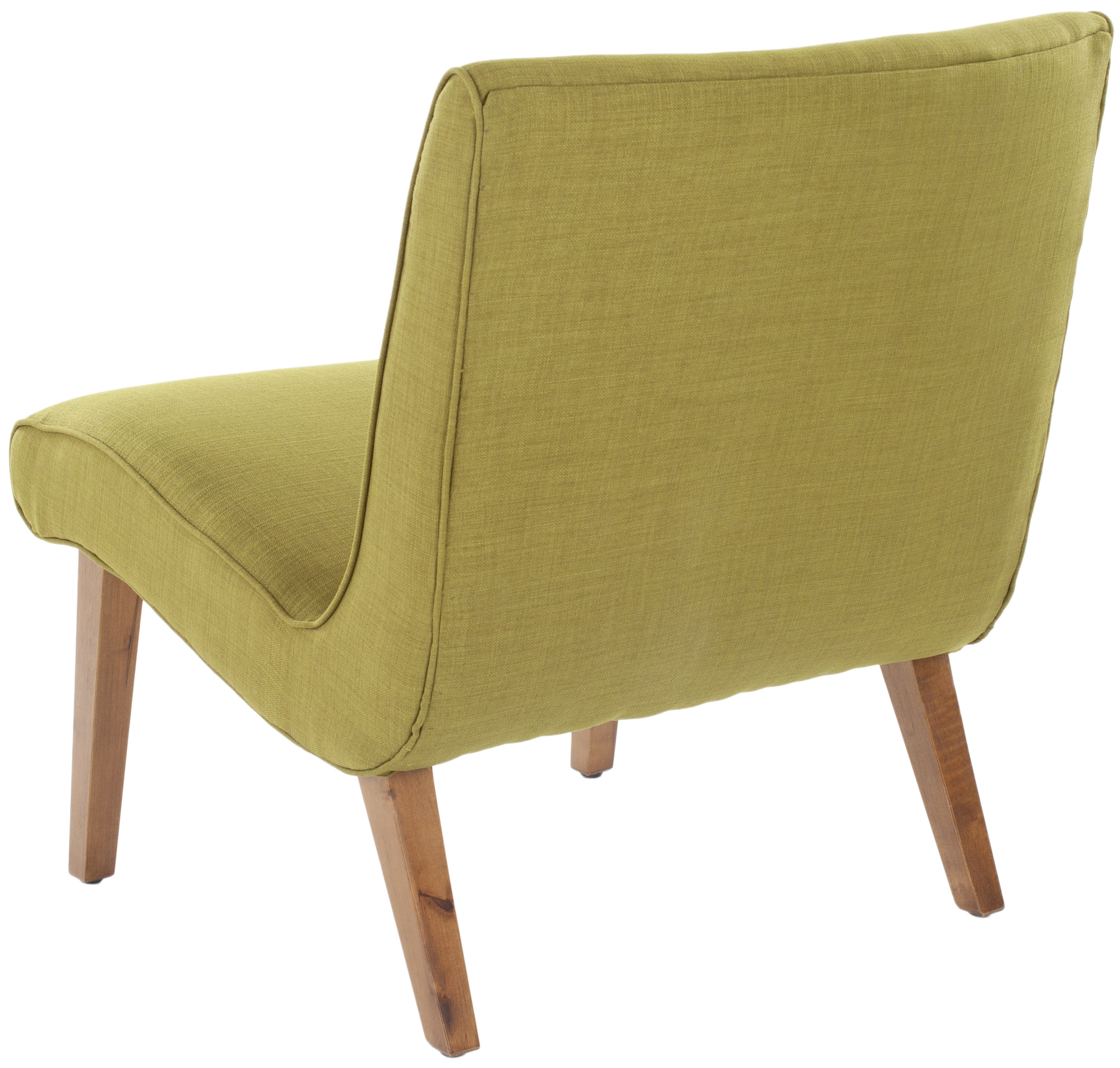 Mandell Chair W/ Buttons - Sweet Pea Green/Natural Oak Finish - Safavieh - Image 1