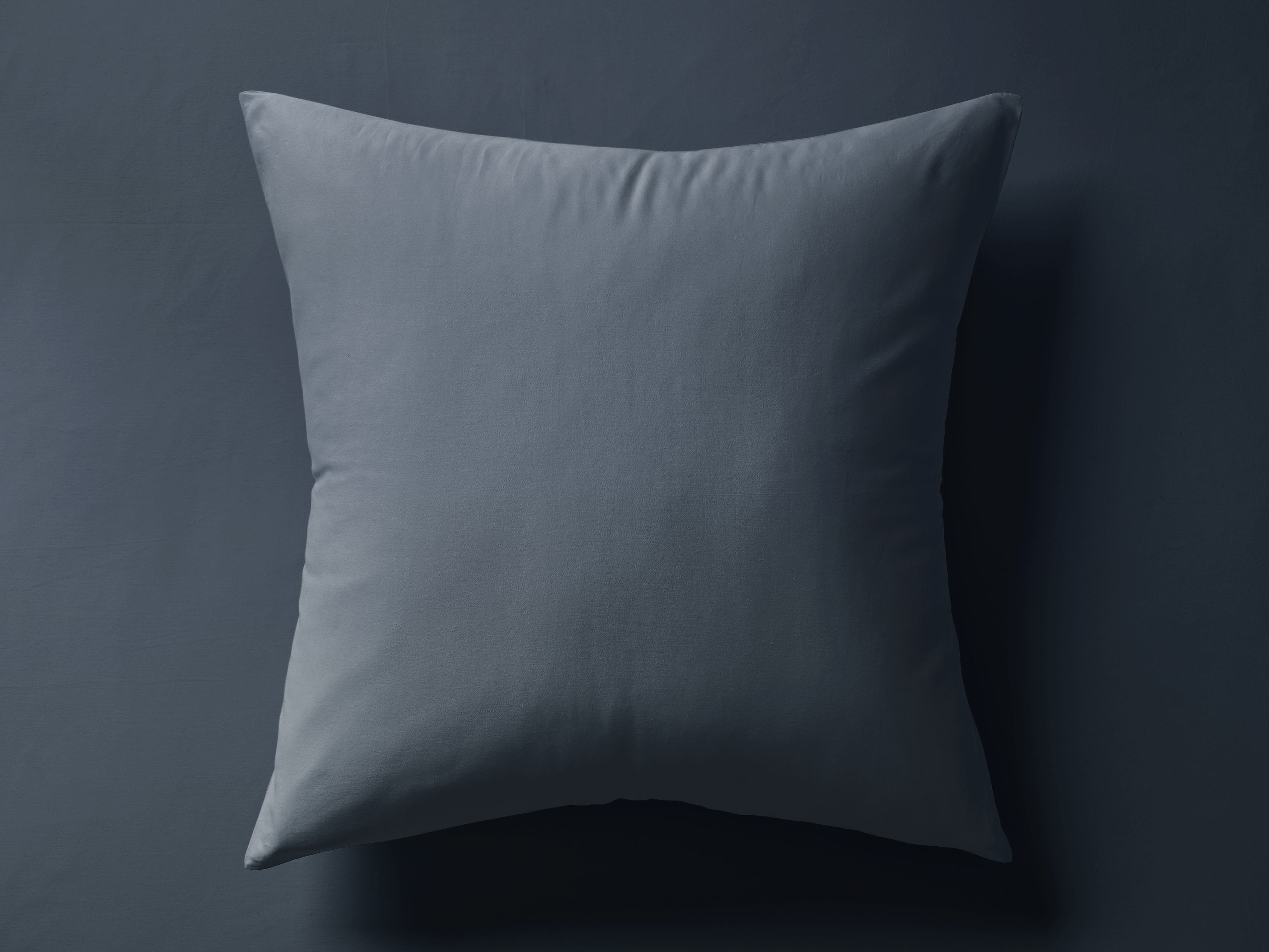 Italian Garment-Dyed Sham Sateen in Blue - Image 0