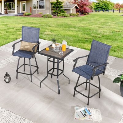 Square 2 - Person 24.8" Long Bar Height Dining Set - Image 0